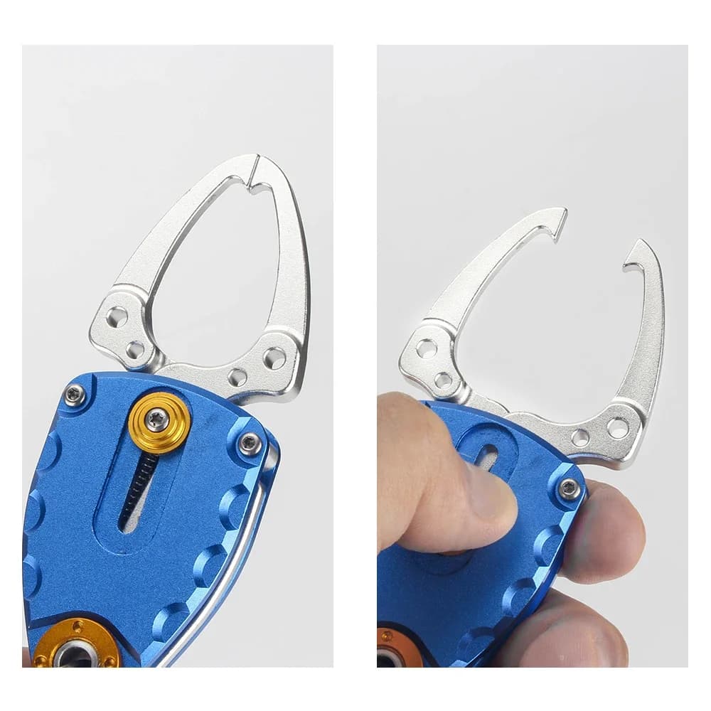 Pince à lèvres de poisson pliable DNDYUJU - Ultra légère avec corde de retenue pour pêche