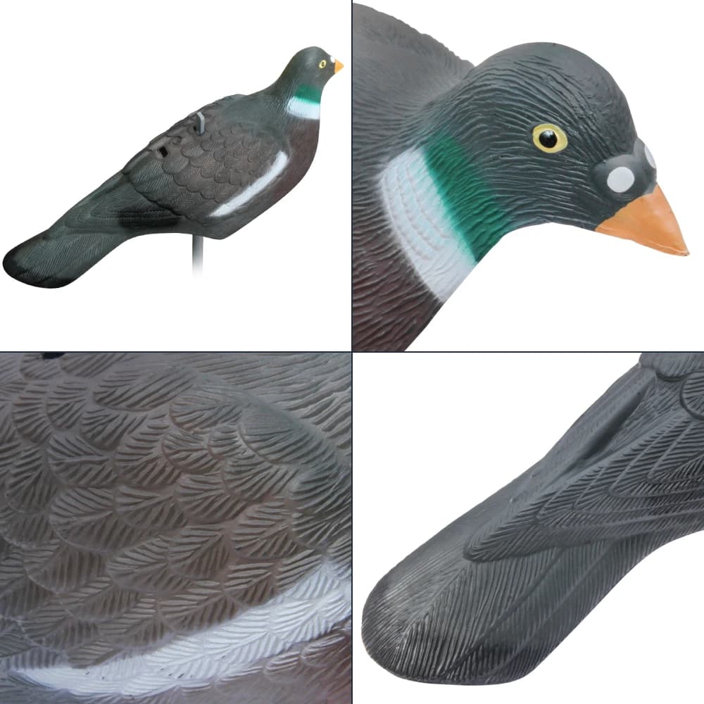 Leurres pigeons GUGULUZA 1/3/6 pièces 40cm réalistes 3D avec piquets - Épouvantail jardin décor extérieur