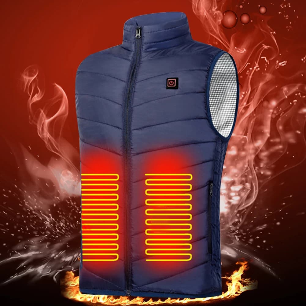 Veste chauffante 9 zones électrique USB - Manteau graphene pêche outdoor hommes femmes sport hiver