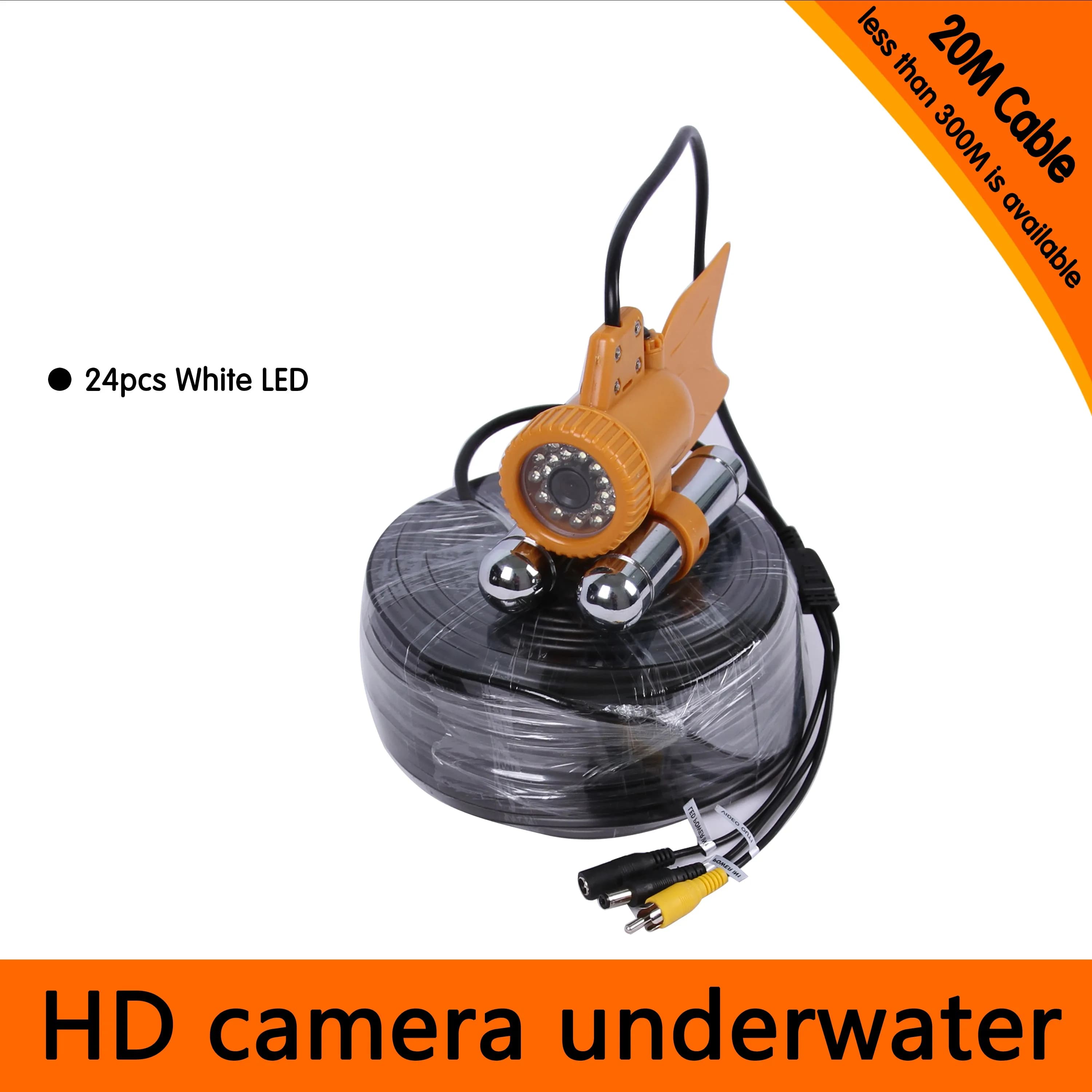 Caméra sous-marine endoscope 600TVL 100m - Détecteur poissons AV pour pêche bateau submersible CR006A