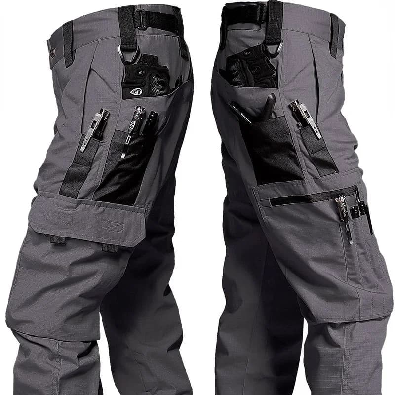 Pantalon tactique imperméable 2026 pour hommes - Multi-poches résistant - Idéal combat et pêche
