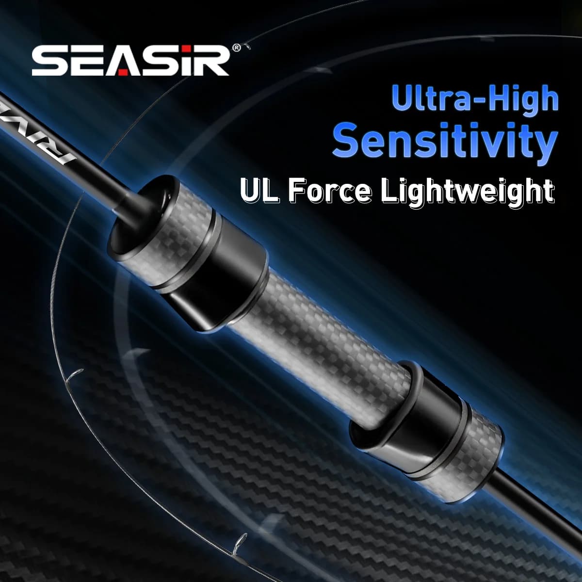Canne ultralégère Seasir Riveria BFS 1.5-1.98m - Canne spinning baitcasting anneaux FUJI O céramique 30T+40T carbone