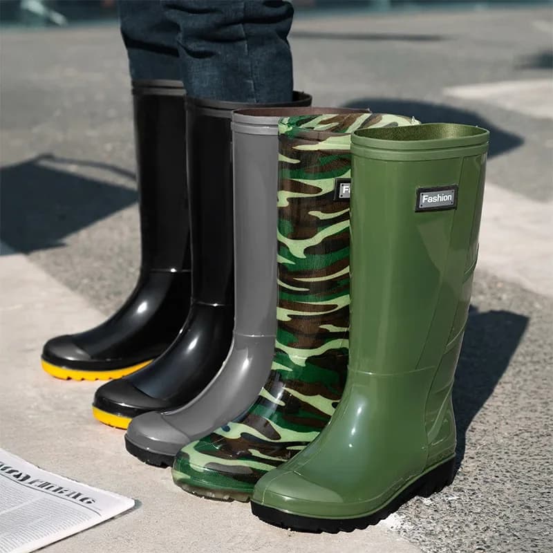 Bottes camouflage homme hautes imperméables doublure polaire semelle résistante chaussures chaudes mode
