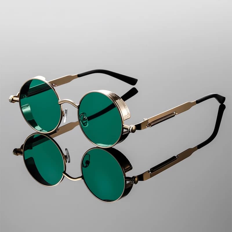 Lunettes de soleil vintage homme KAMMPT gradient multi-couleur tendance luxe pour look casual et professionnel
