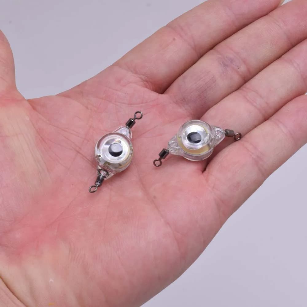 Mini lampe LED œil de poisson - Appât lumineux clignotant submersible étanche pour pêche