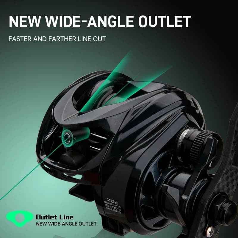 Moulinet casting ultra-léger CEMREO VENOM 118g frein magnétique 4kg pour pêche précise