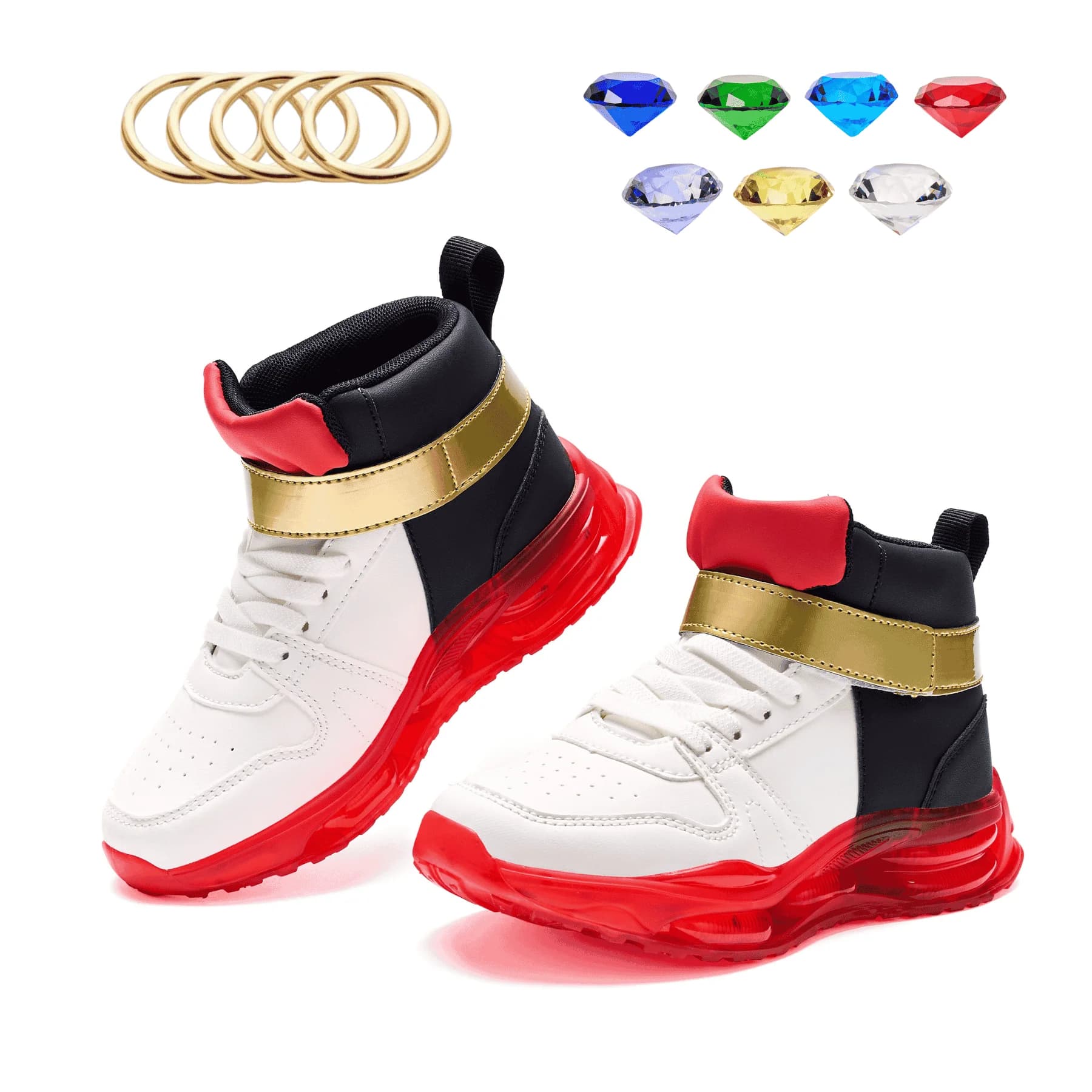 Chaussures Shadow rouge pour garçons - Sneakers inspirées de Sonic, pour enfants et hommes, style sportif