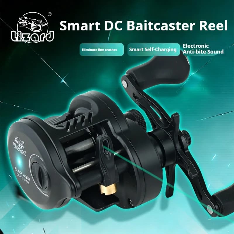 Moulinet Lizard Black Myth DC Baitcasting - Pêche au leurre longue distance avec charge automatique