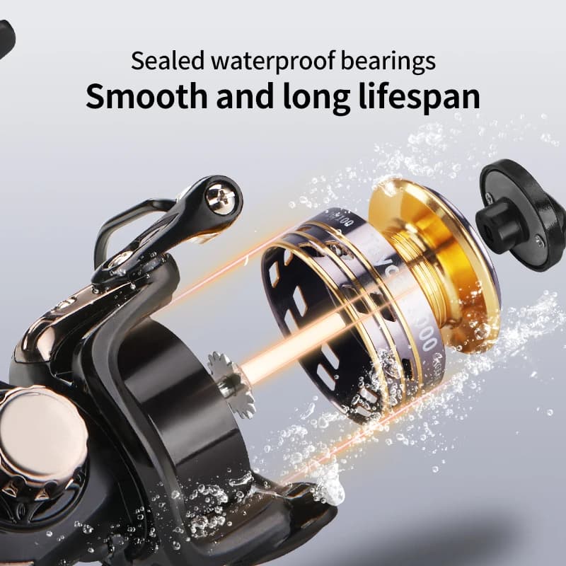 Moulinet mini DEUKIO 800-1000 série 4.8:1 5KG drag - Pêche ultra légère précise