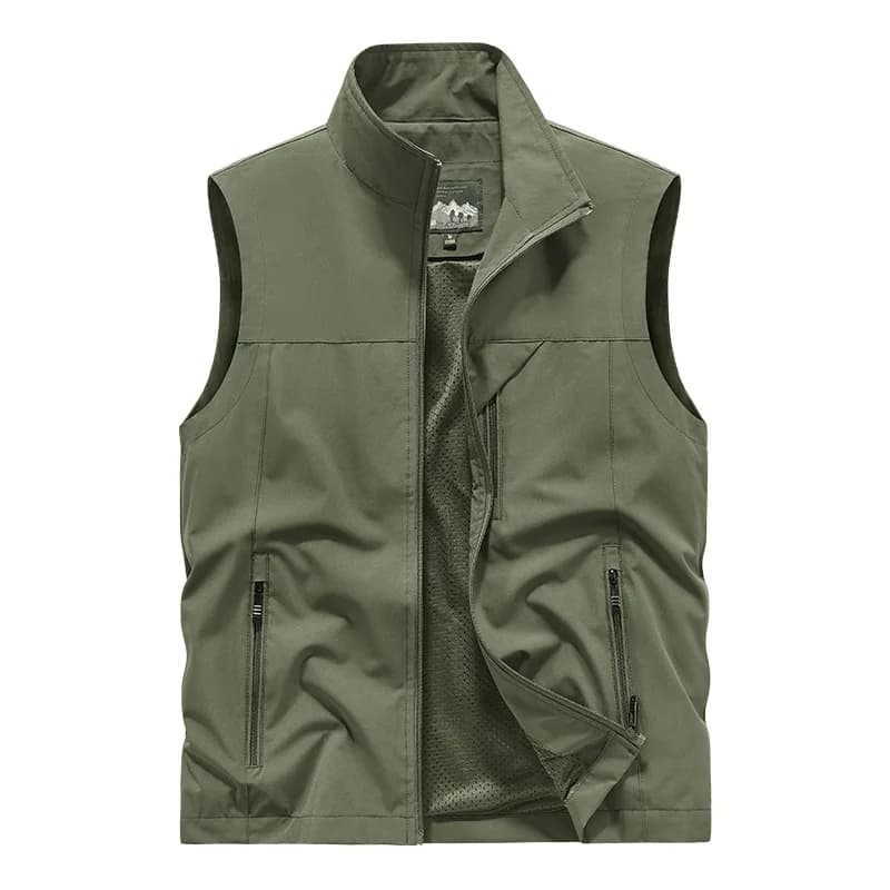 Gilet tactique homme pêche multi-poches grande taille printemps été outdoor veste sans manches