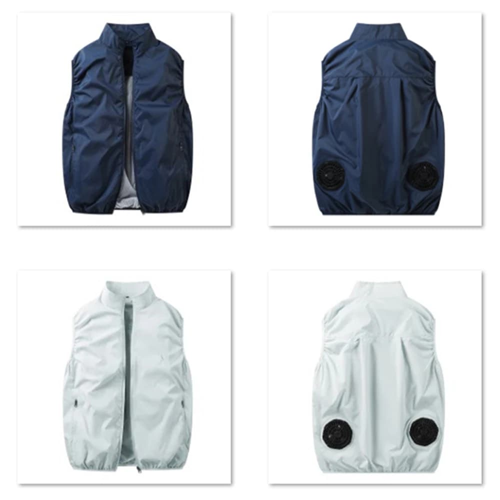 Veste rafraîchissante 2024 avec ventilateur intégré 13h - Veste climatisée pour pêche et travail haute température