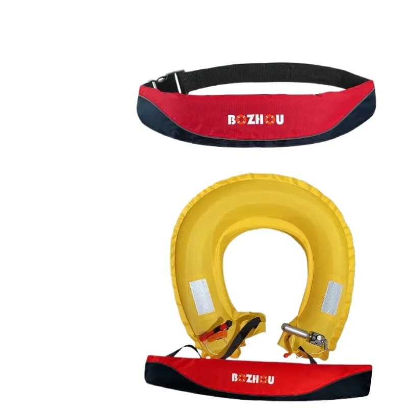 Gilet de sauvetage pêche gonflable manuel ceinture taille automatique portable professionnel adulte