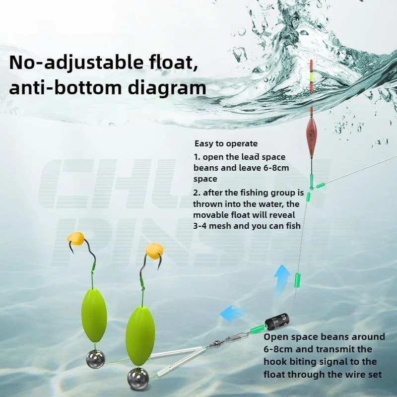Double hook hair rig anti-fond pour pêche carpe - Montage suspension prêt à l'emploi carp fishing