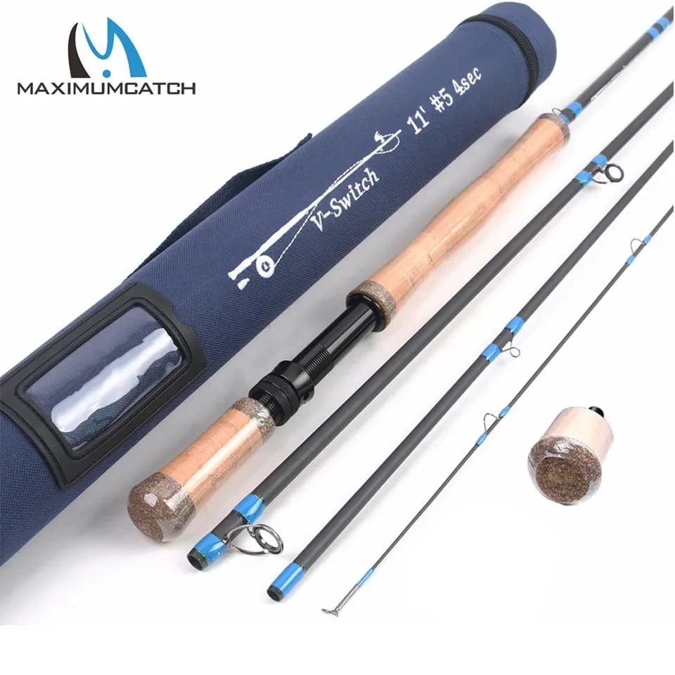 Canne Switch 10'6'' à 11'6'' Maximumcatch 4-9WT avec talon interchangeable pour pêche deux mains