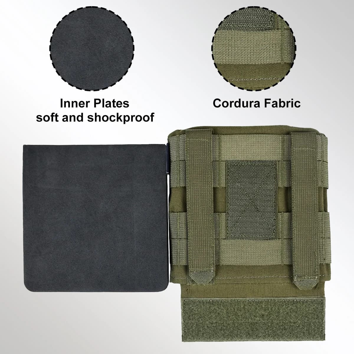 Poche latérale tactique pour plaque JPC2.0 AVS - Poche camouflage molle anti-choc pour pêche