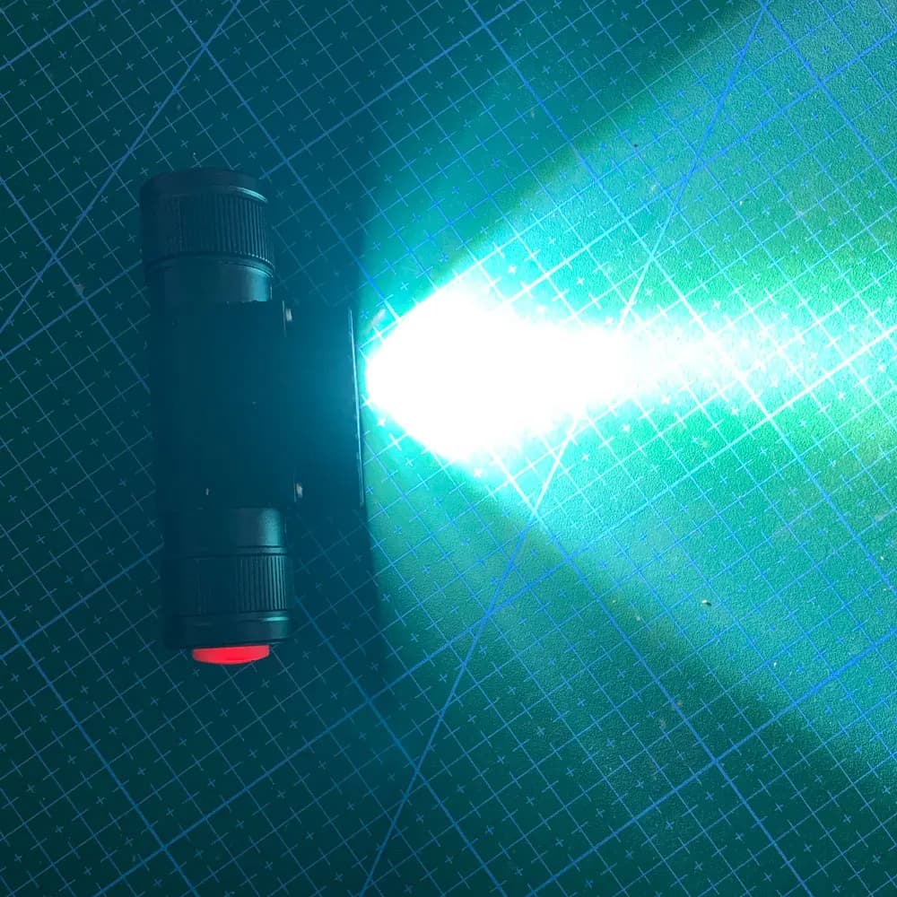 Lampe frontale pêche SOLOLANDOR Type-C LED blanche et rouge - Fonction mémoire - Batterie 18650