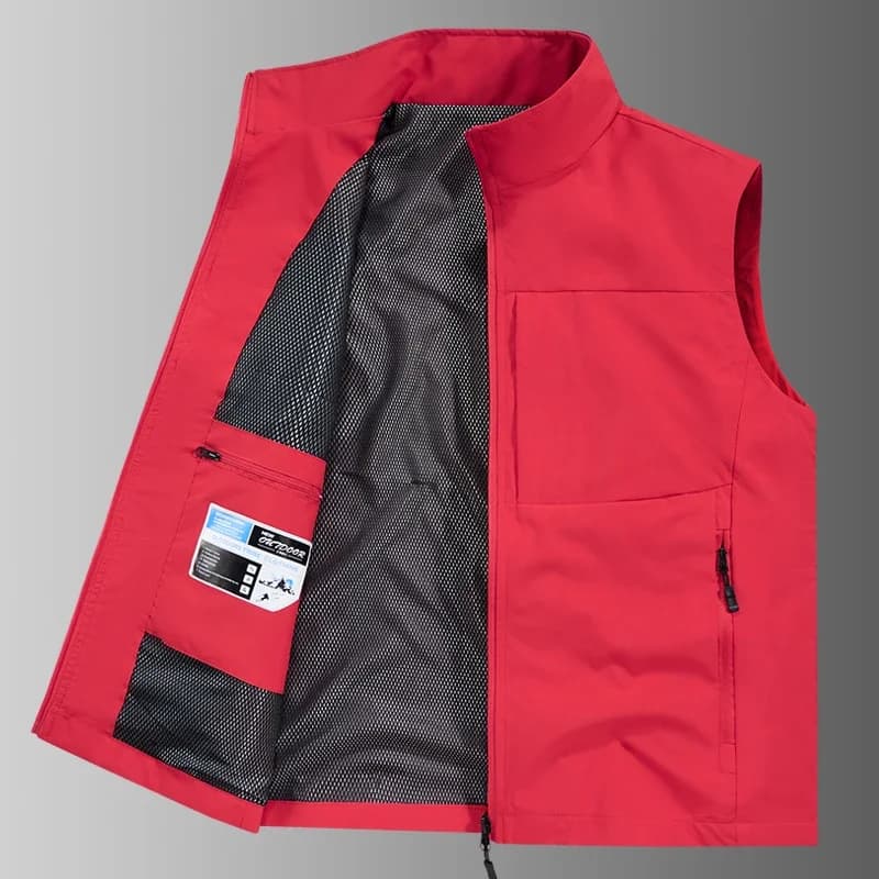 Gilet sans manches homme randonnée camping sport extérieur coupe-vent respirant multifonction pêche qualité premium