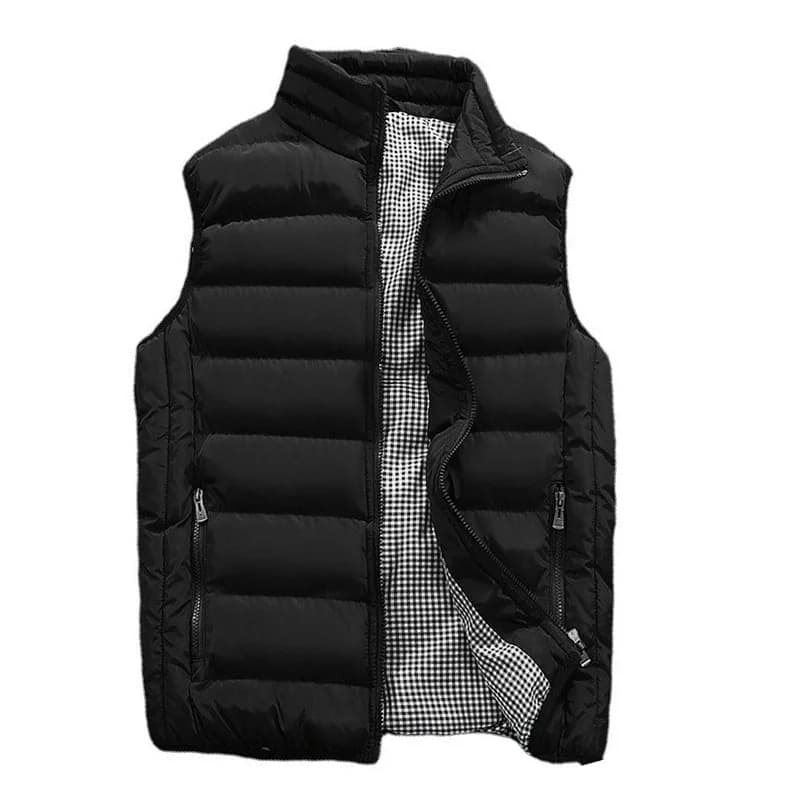 Gilet homme coupe-vent sans manches - Veste polaire épaisse pour pêche hiver confortable