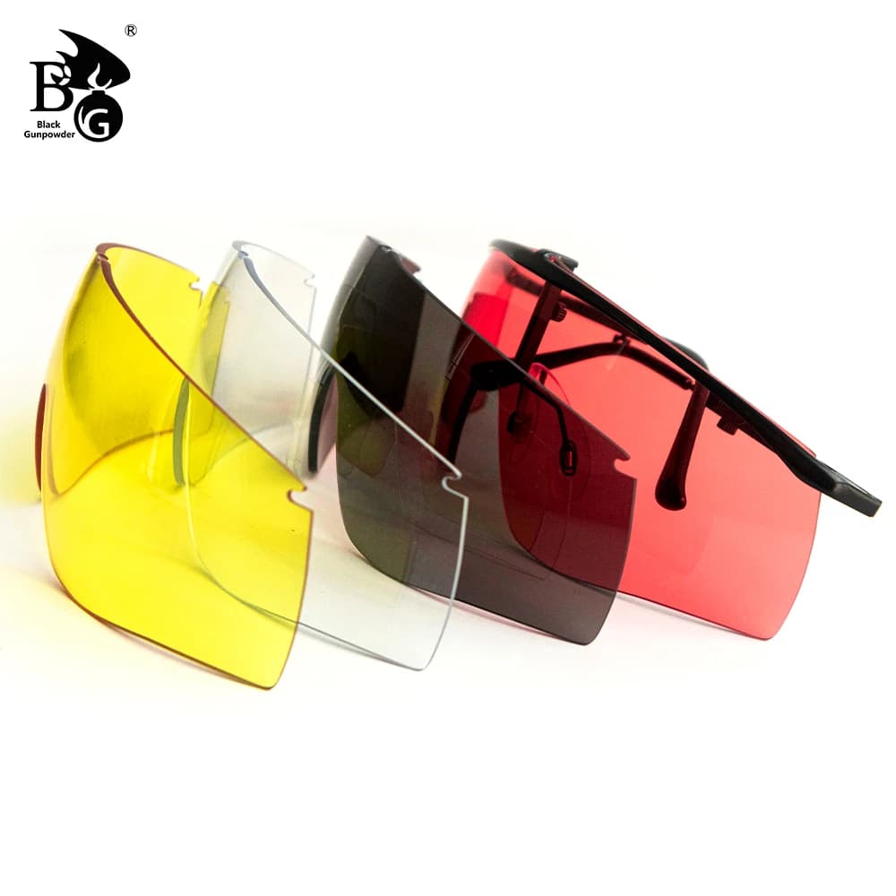 Lunettes de tir professionnelles anti-buée et anti-éclats pour chasse, vélo, jogging - Accessoires pêche