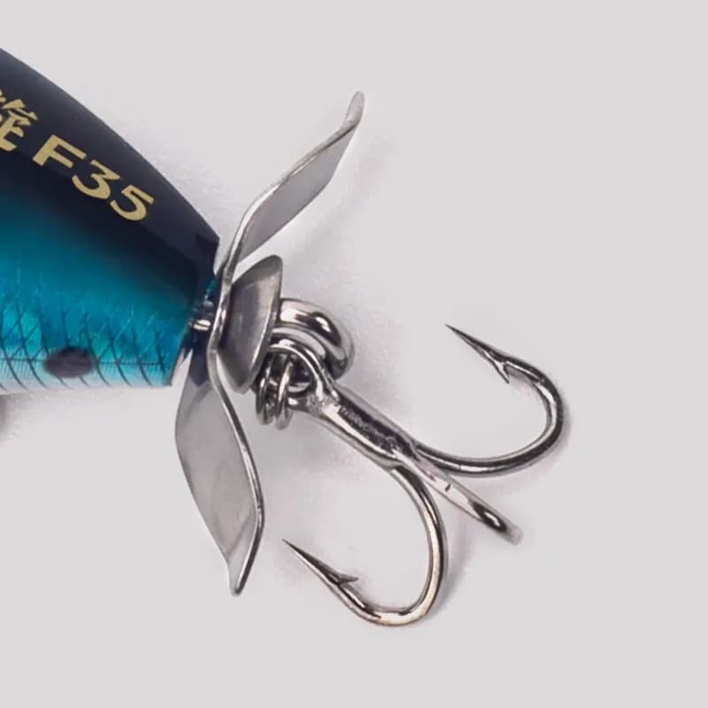 Leurre flottant popper 35mm pour truite broche perche, appât dur artificiel leurre topwater wobblers