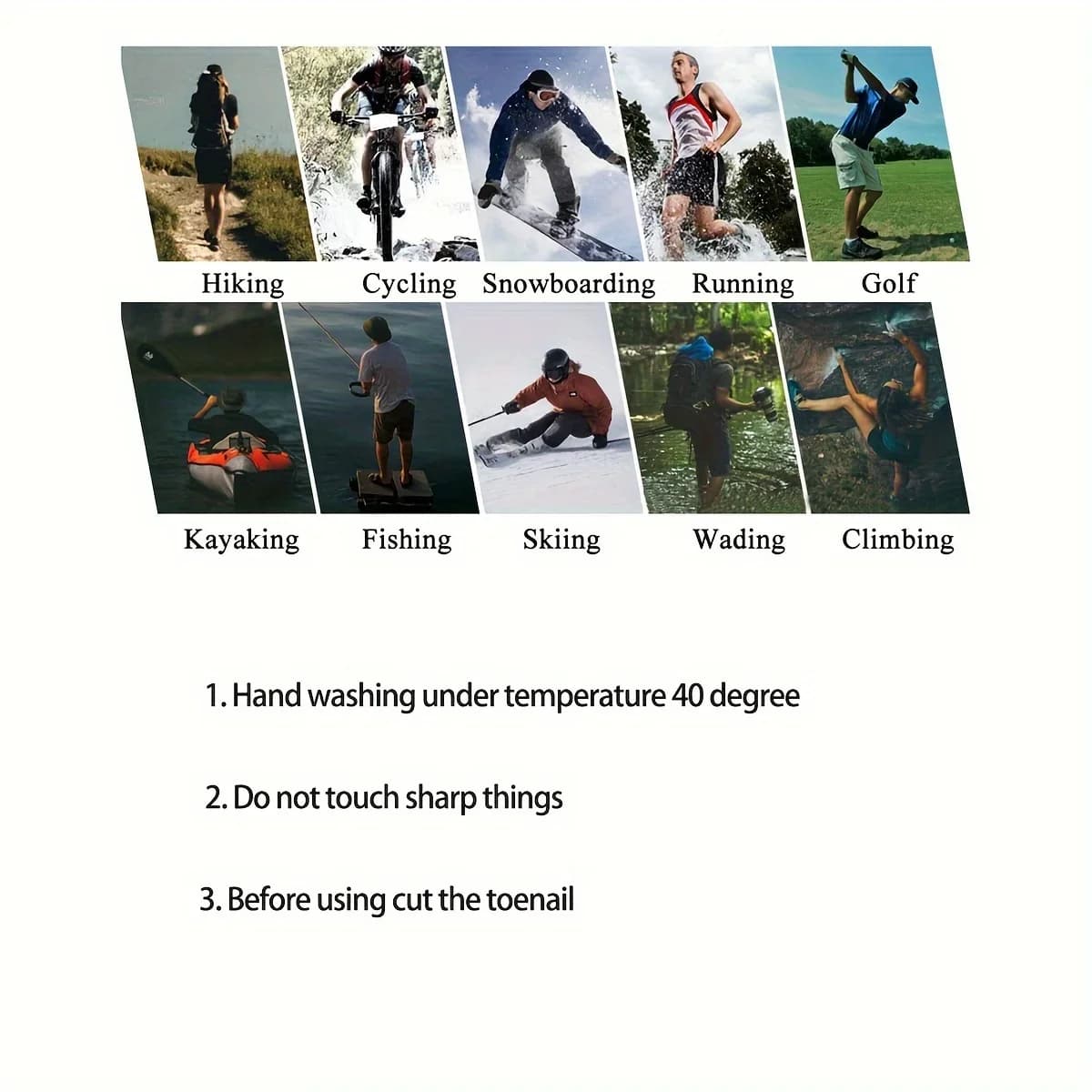 Chaussettes imperméables respirantes pour randonnée hiver pêche ski camping chaudes confortables
