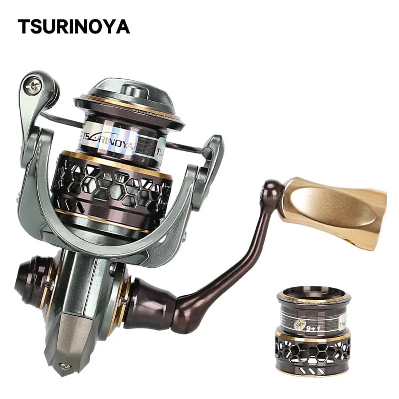 Moulinet Tsurinoya Jaguar 1000-3000 long casting double spool acier inox pour bar et mer