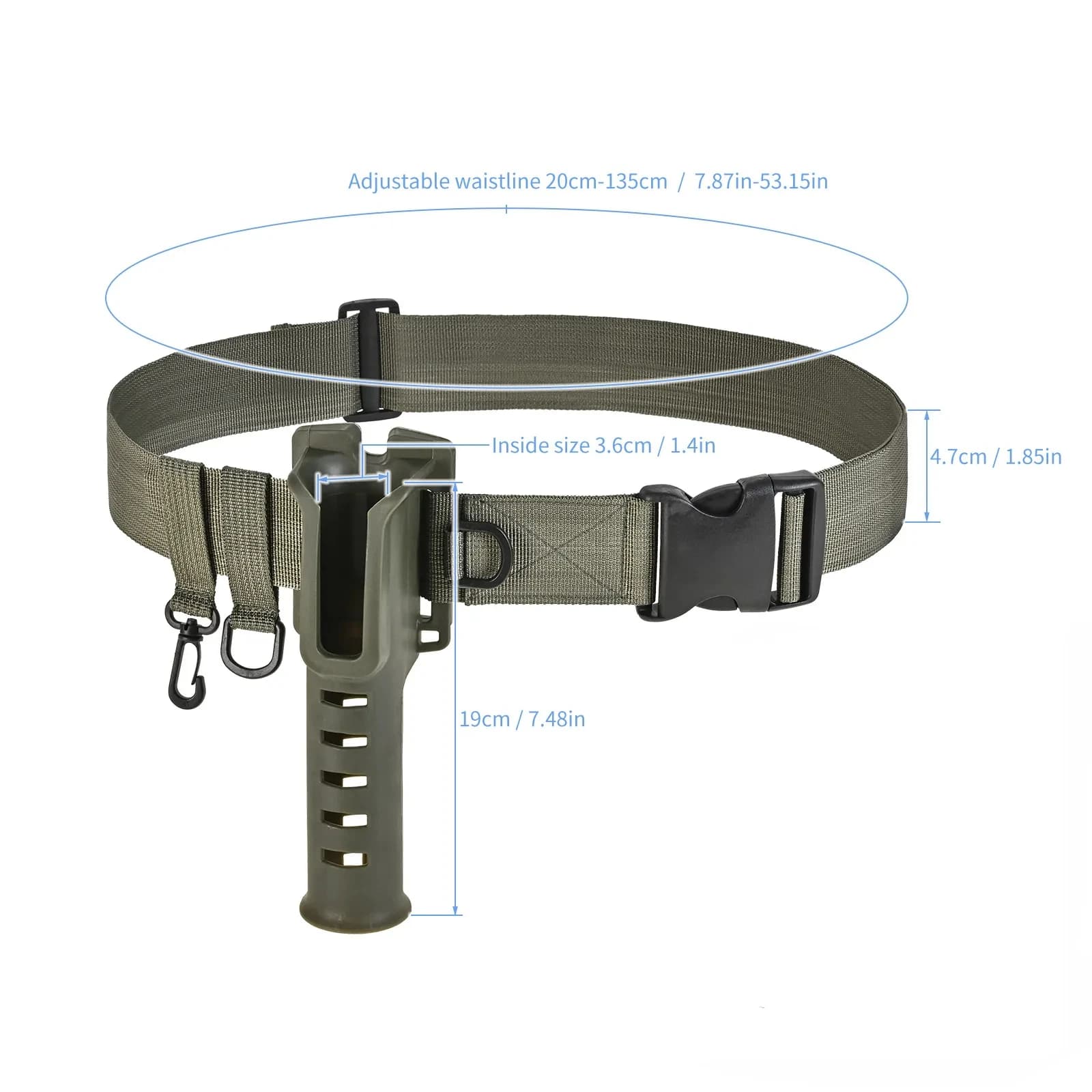 Porte-canne réglable ceinture - Support canne à pêche portable pour pêche sportive et détente en plein air