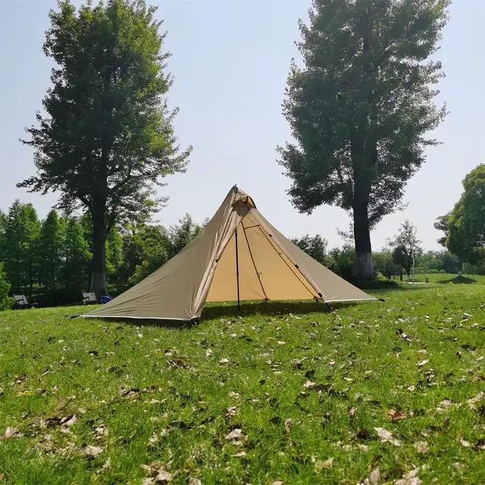 Tente ultralégère 1 personne 4 saisons - Tente pyramide sans tige pour randonnée et camping étanche