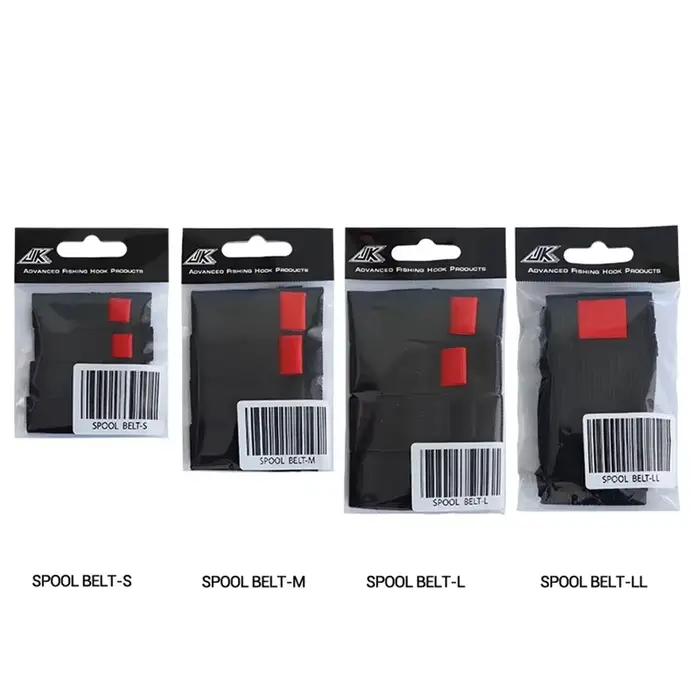 Protecteur élastique noir et rouge pour moulinet de pêche, set 4 pièces tailles S M L XL accessoires