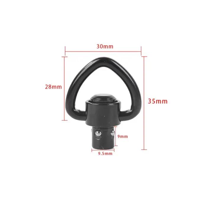 Adaptateur sangle M-LOK QD rail fixation pêche bouton poussoir métal robuste