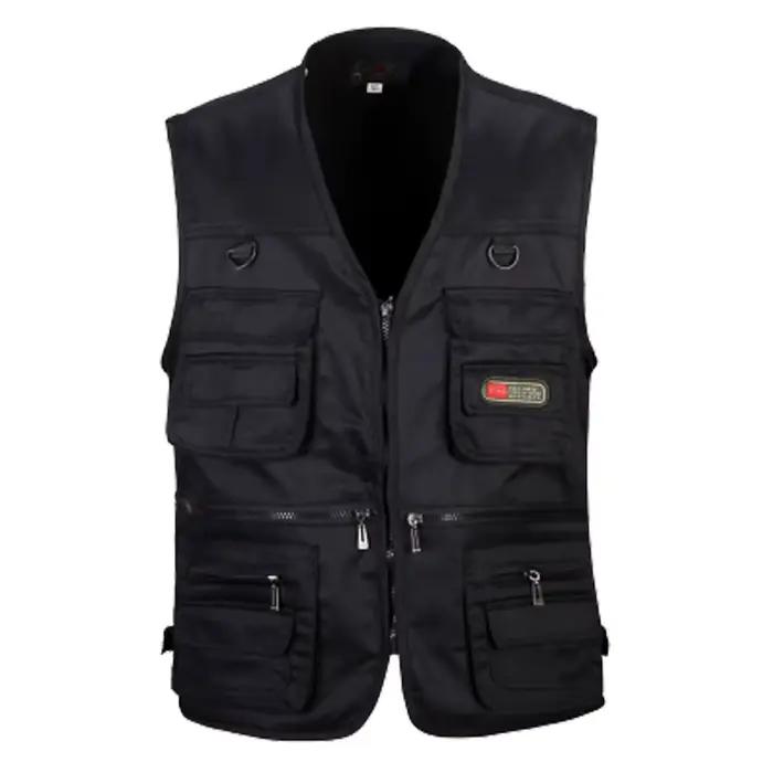 Veste de pêche sans manches multi-poches respirante pour homme, veste tactique extérieur sport