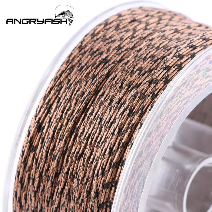 Ligne tressée D-braid Angryfish 12 brins 100m camouflage pour pêche carpe haute endurance