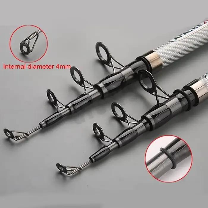 Canne à pêche télescopique carpe 2.1m à 3.6m portable longue portée 50-150g manche bois pêche spinning