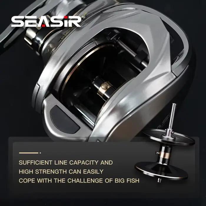 Moulinet de pêche casting Megacuda 15KG drag, pour le jigging en mer avec bâti aluminium et double manivelle