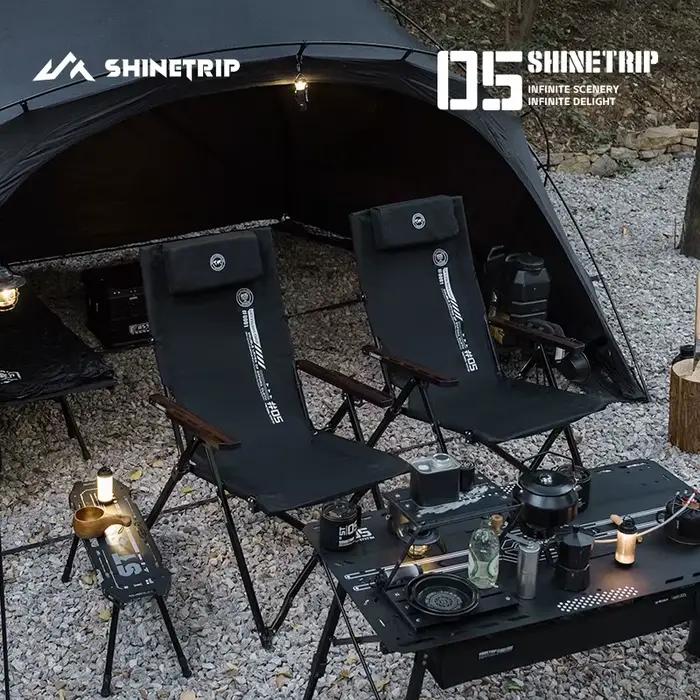 Chaise pliante réglable ShineTrip série 05 pour bureau pêche pique-nique camping