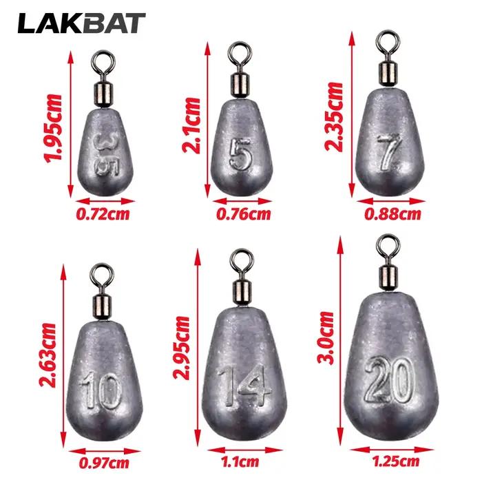 10 plombs goutte d'eau 3.5g à 20g - Accessoires de plombage pour pêche en mer et rivière