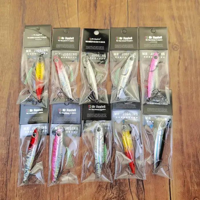 Leurre métal Mr JigginG coulant rapide 10 à 40g pour bar et pêche en mer du bord