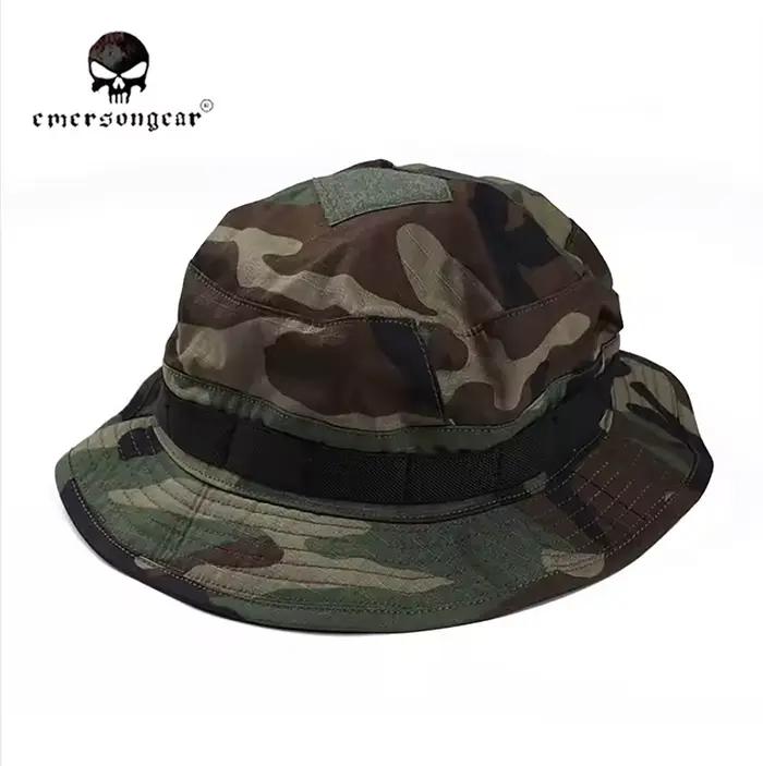 Chapeau boonie tactique été pêche - Casquette combat courte visière pêche camouflage protection solaire