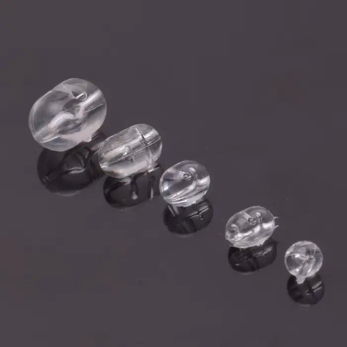 Lot de 100 perles pour pêche au coup, perles intelligentes transparentes, perles croix et séparatrices pour montage ligne