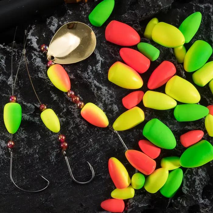 Lot 10/30 flotteurs mousse pêche mer fly fishing - Indicateur touches pour truite walleye catfish rig