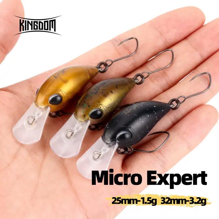 Mini crankbait flottant Kingdom 1.5g 25mm 3.2g 32mm pour truite black-bass - Leurre dur petit poisson nageur