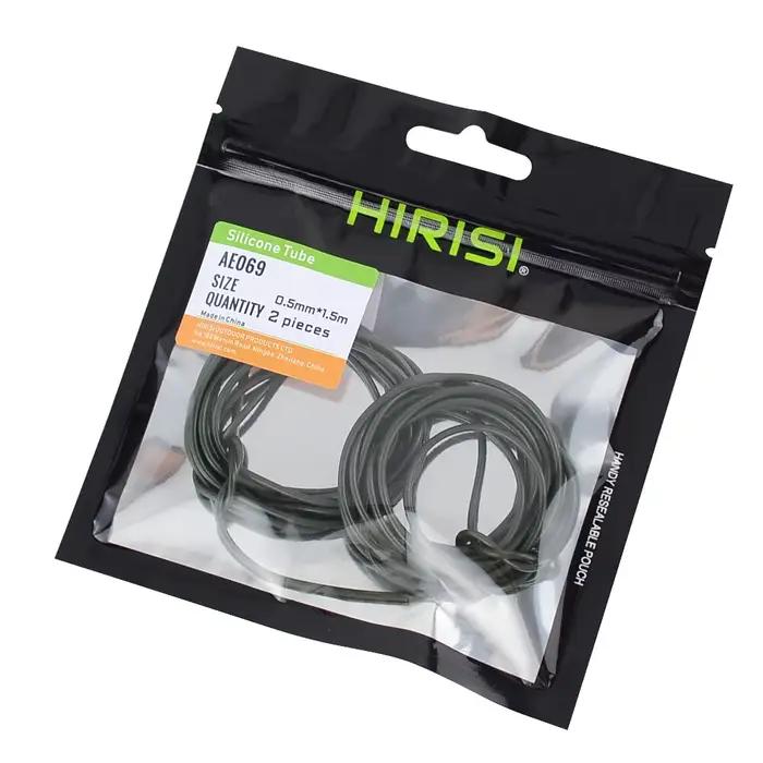 Tube silicone pour hameçons et montages pêche carpe - Système sécurité lead-clip tailles 0.5x1.8mm 0.8x1.9mm 3m