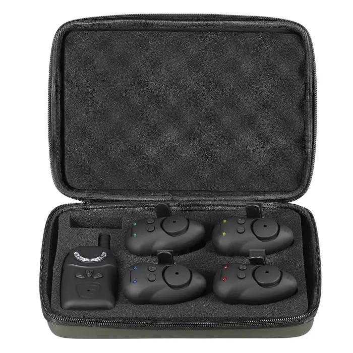 Kit alarme appât Lixada avec étui portable - Indicateur lumineux numérique pour pêche