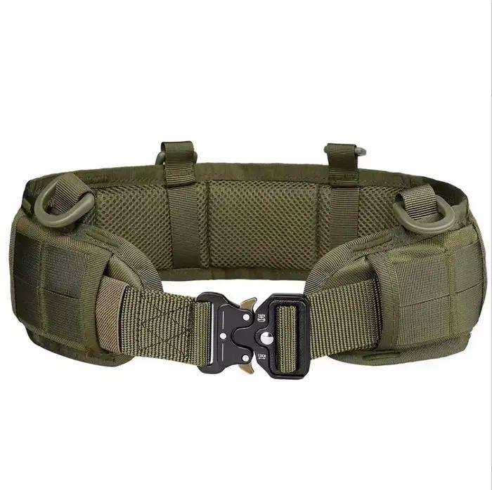 Ceinture tactique nylon MOLLE avec boucle métal - Équipement outdoor chasse pêche