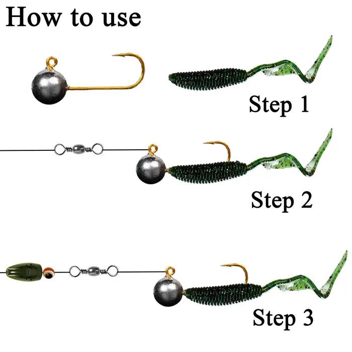 Lot de 10 hameçons plombés micro jig 1g à 5g pour pêche fine et leurres souples