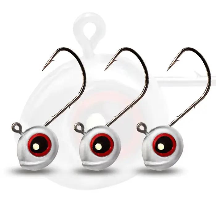 Jig Head Big Fish Eye 5-20Pcs - Têtes Plombées Œil 3D pour Ned Rig et Pêche Fine