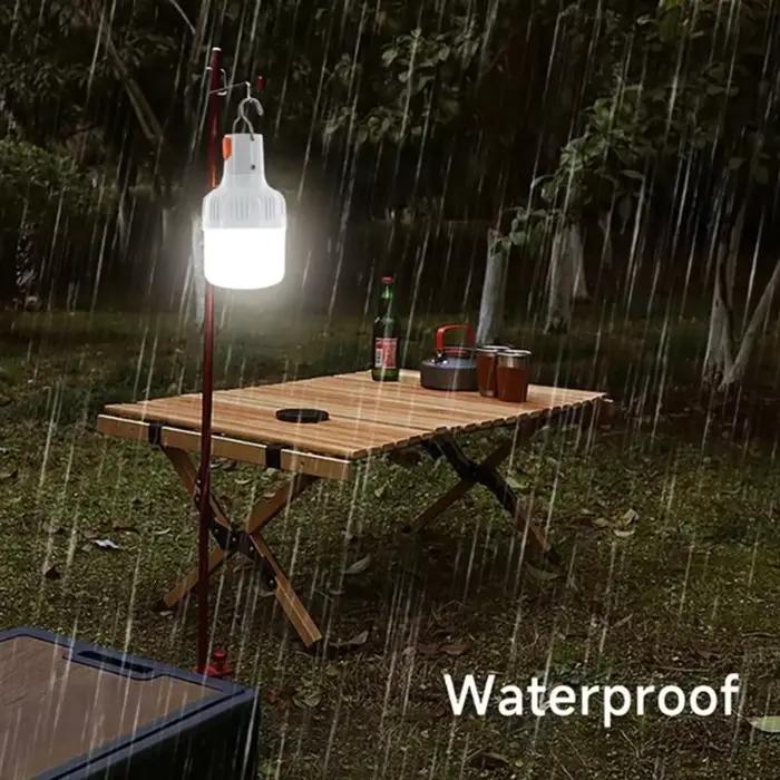 Lampe LED rechargeable USB 60W portable pour camping, pêche de nuit et éclairage d'urgence LT014