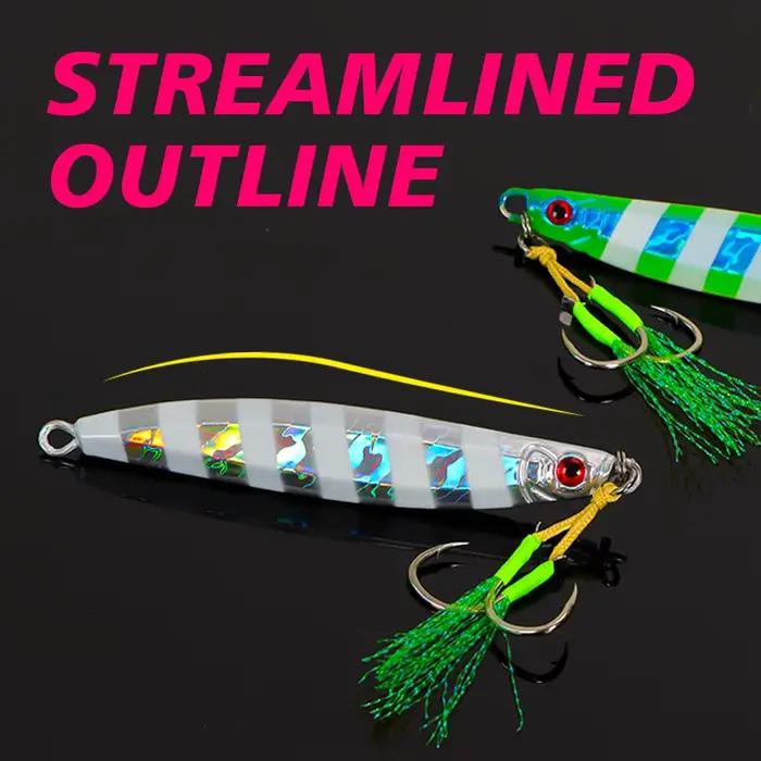 Leurre de pêche jigging lumineux TOLU 30g 40g 60g 80g coulé rapide pour la pêche en