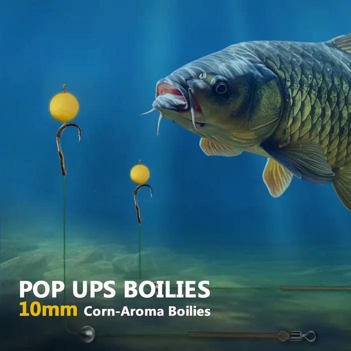 80 appâts pop-up maïs sucré jaune 10mm pour carpe et silure - Pêche printemps/été - Appâts flottants