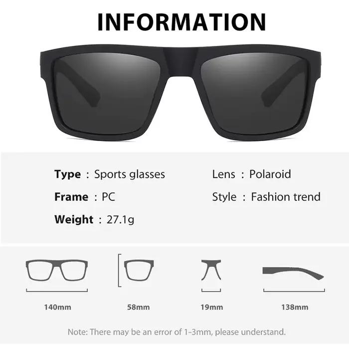 Lunettes de pêche polarisées TAC UV400 pour hommes - Vision HD anti-vent vintage sport